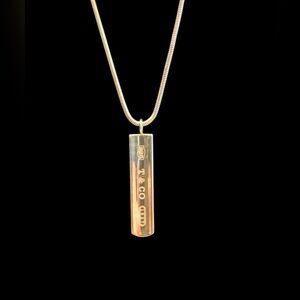 💍 #10 Tiffany & Co. Sterling Silver Hallmark 1837 Bar Pendant Necklace